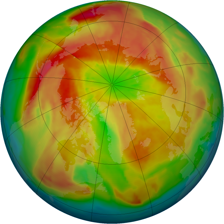 Arctic ozone map for 20 March 2013